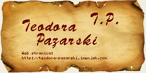 Teodora Pazarski vizit kartica